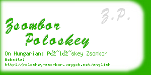 zsombor poloskey business card